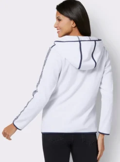 Fleecejacke mit gemusterten Zierbändern