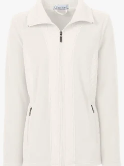 Fleecejacke mit gesteppten Web-Einsätzen