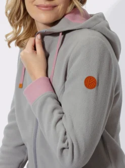 Fleecejacke mit Kapuze