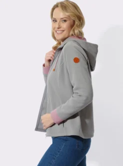 Fleecejacke mit Kapuze
