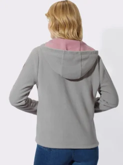Fleecejacke mit Kapuze