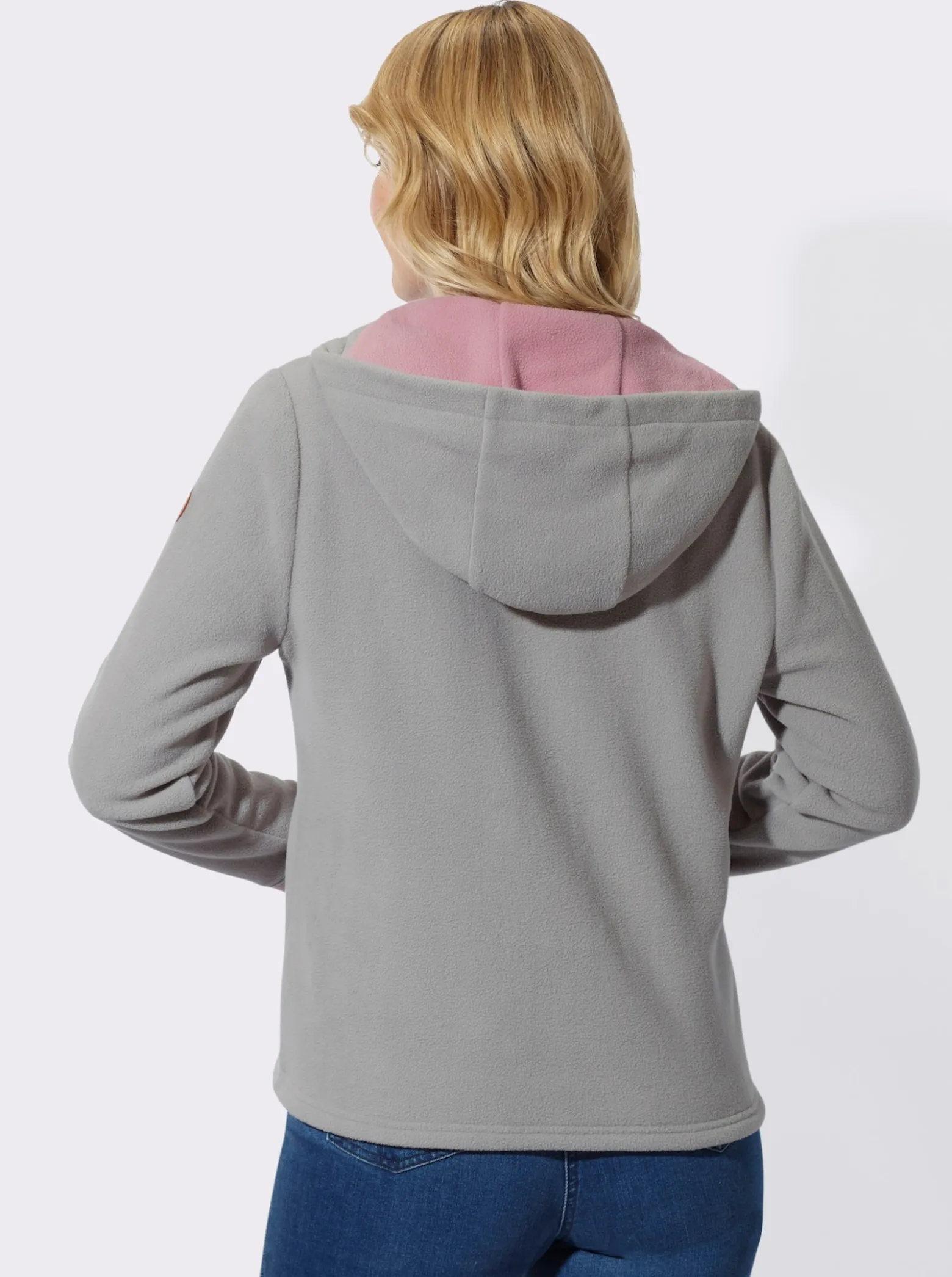 Fleecejacke mit Kapuze