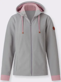 Fleecejacke mit Kapuze