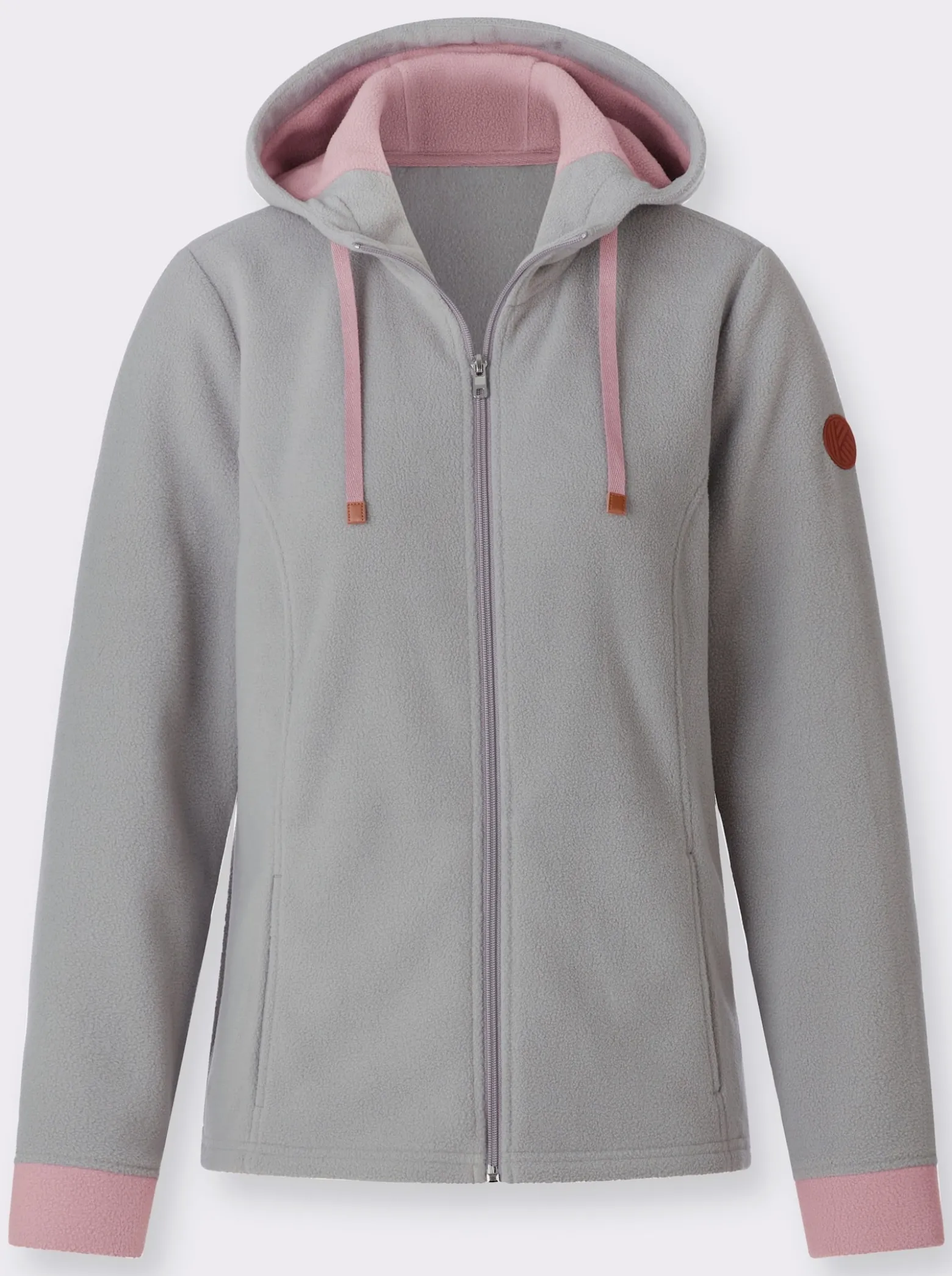 Fleecejacke mit Kapuze