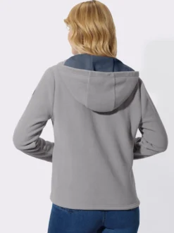 Fleecejacke mit Kapuze