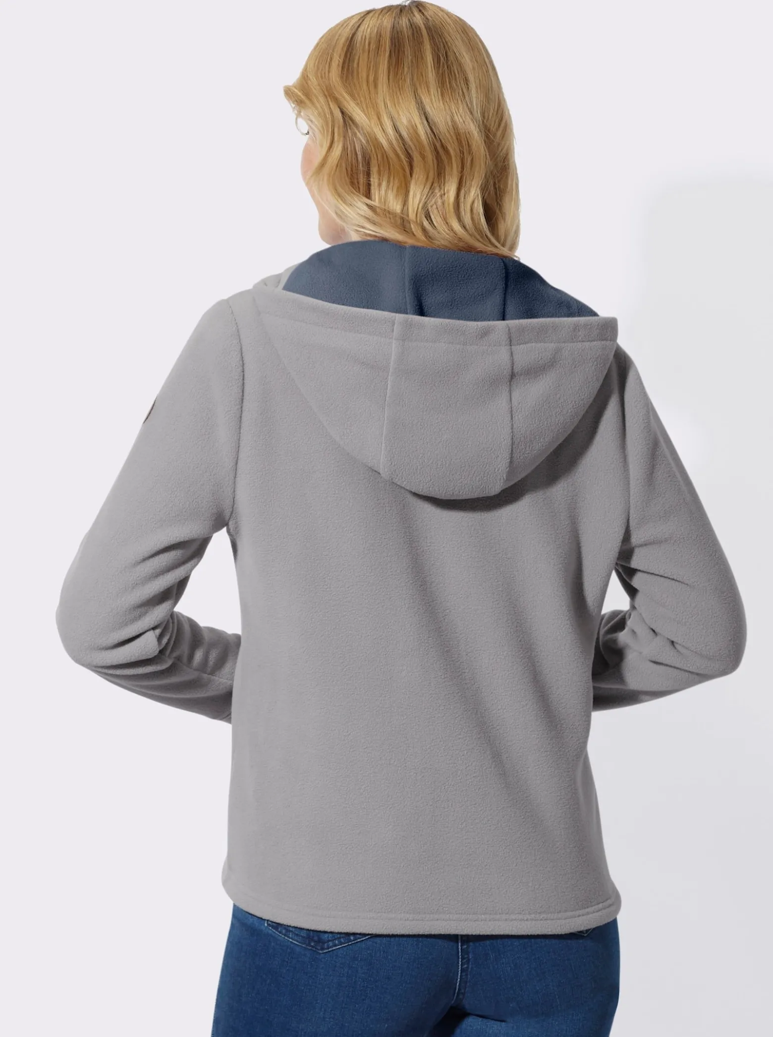 Fleecejacke mit Kapuze