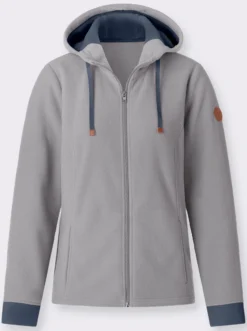 Fleecejacke mit Kapuze
