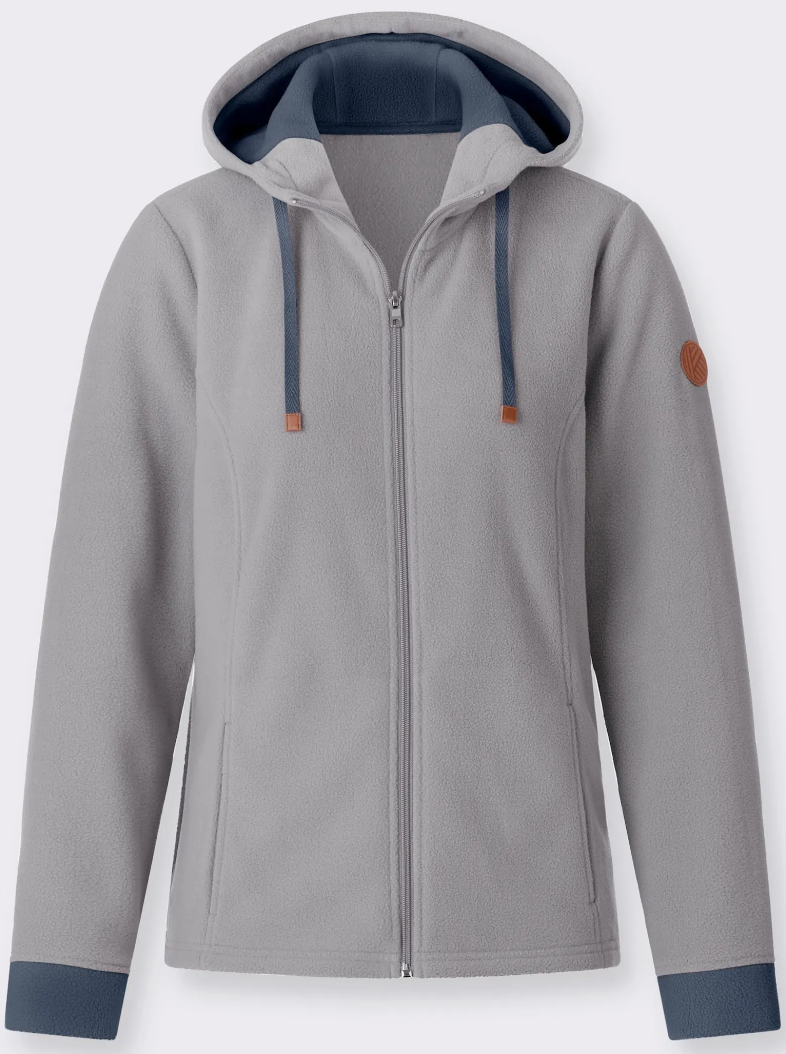 Fleecejacke mit Kapuze