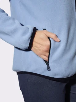 Fleecejacke mit Kontrast-Paspelierung