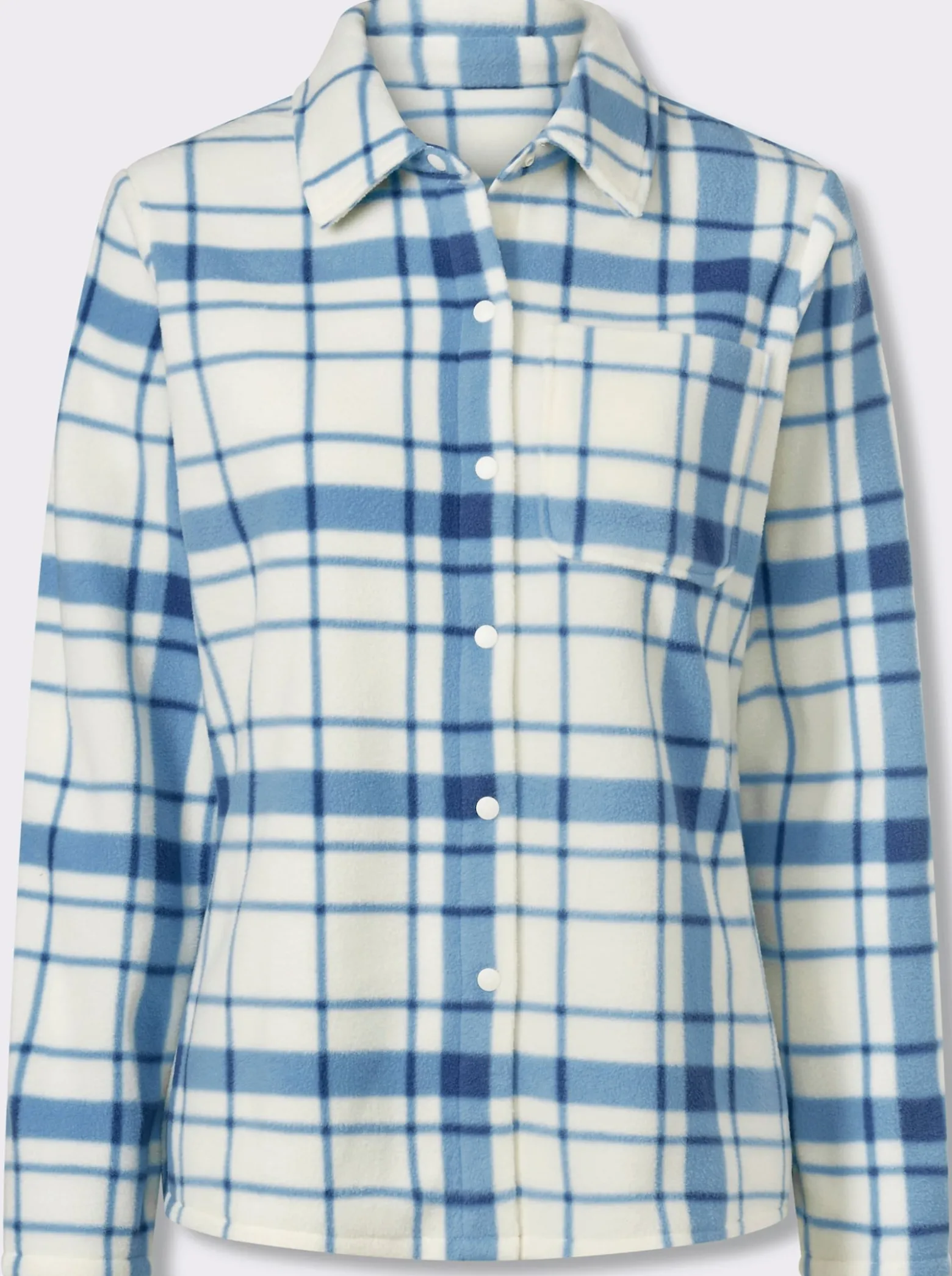 Fleecejacke mit längerem Saum im Rückteil