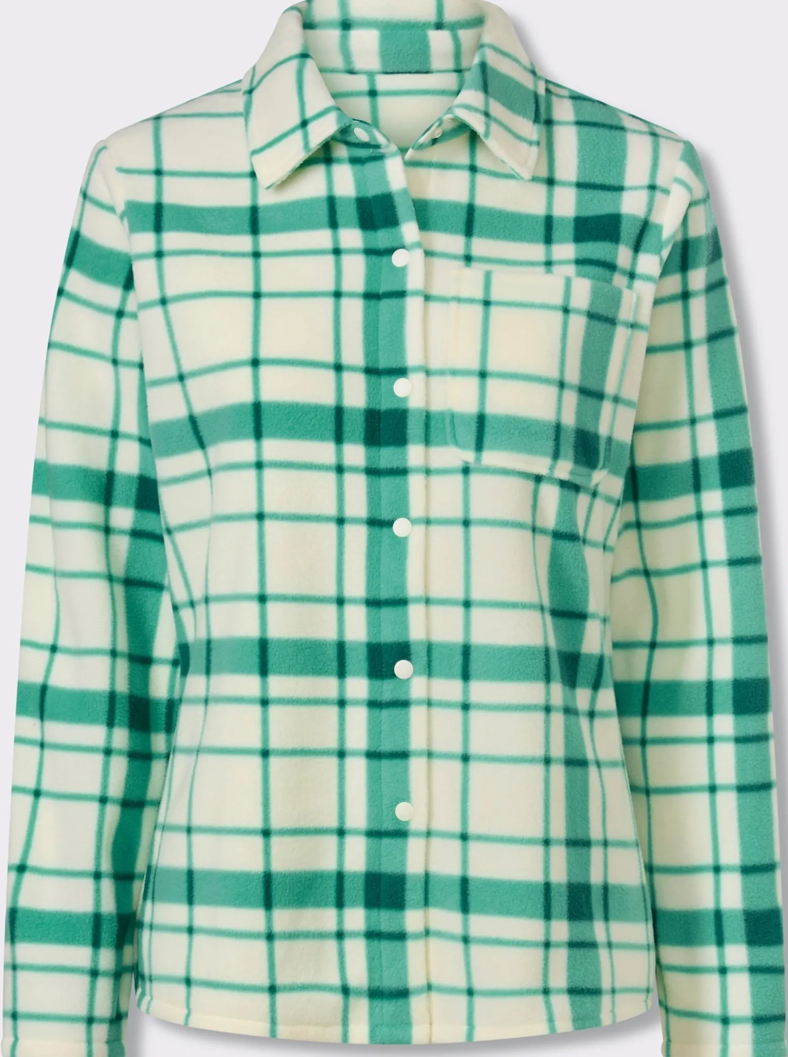 Fleecejacke mit längerem Saum im Rückteil