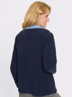 Fleecejacke mit mehrfarbigem Vorderteil
