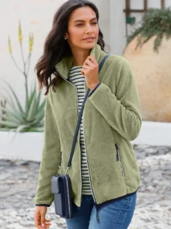 Fleecejacke mit Reißverschluss-Taschen
