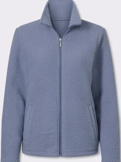 Fleecejacke mit Stehkragen
