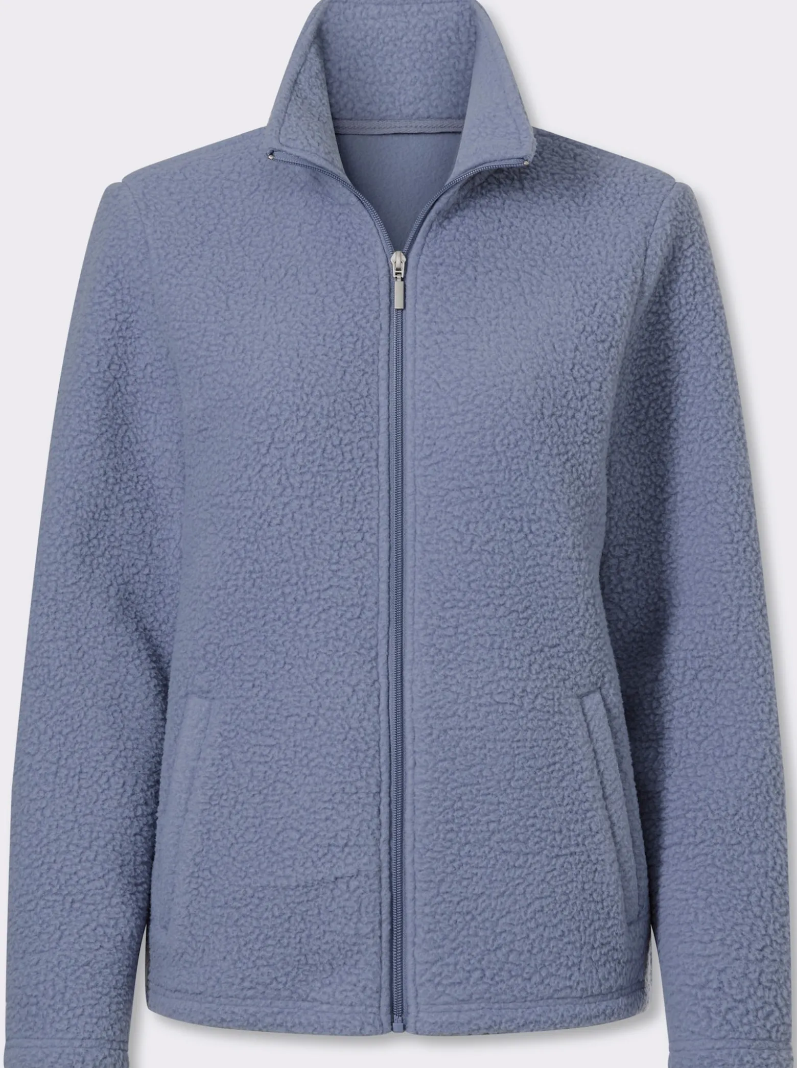 Fleecejacke mit Stehkragen