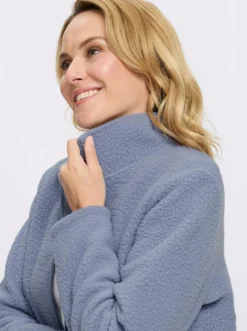 Fleecejacke mit Stehkragen