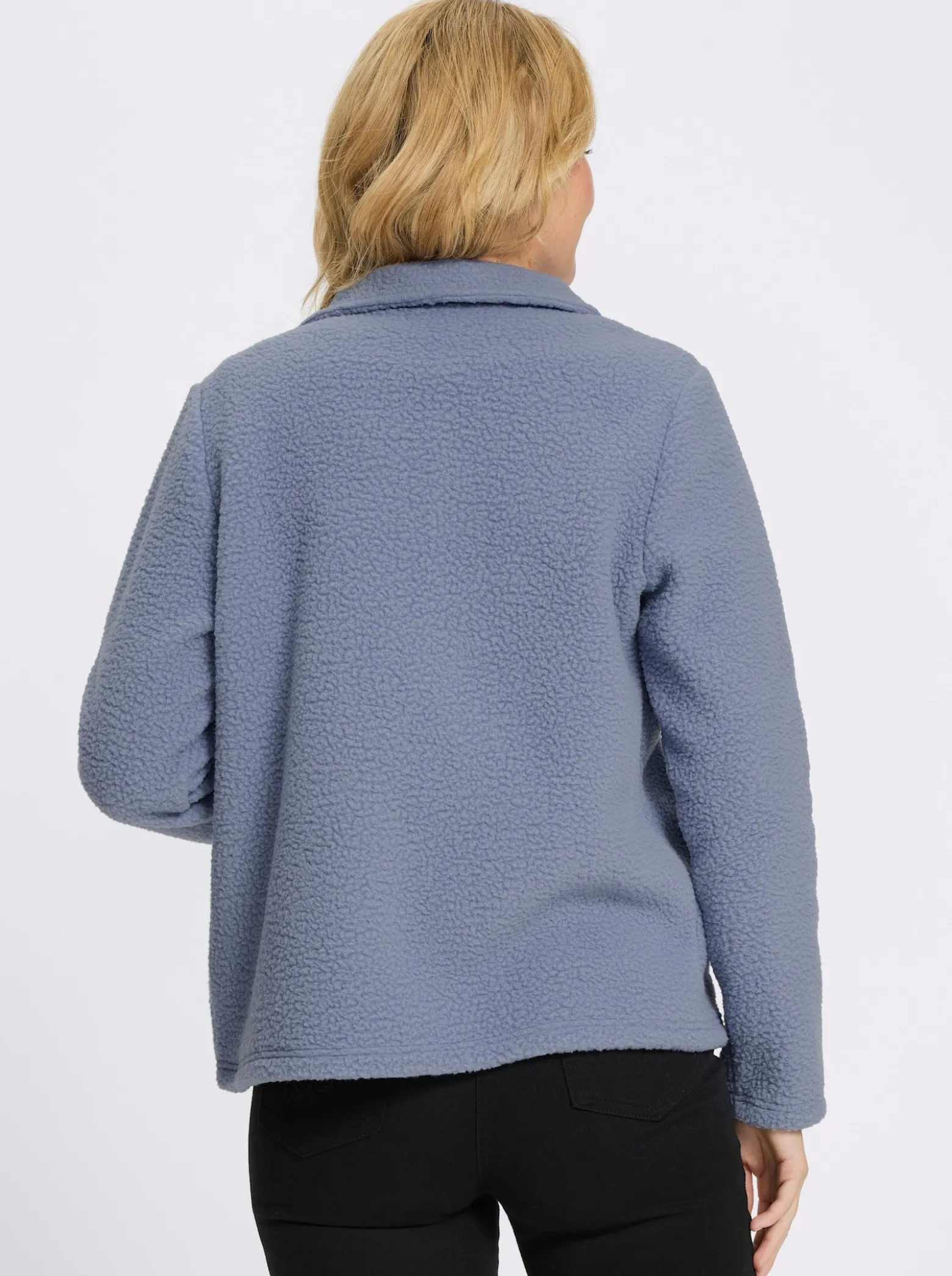 Fleecejacke mit Stehkragen