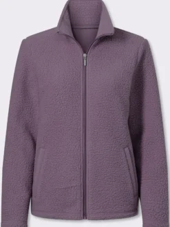 Fleecejacke mit Stehkragen