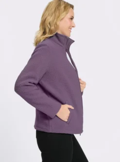 Fleecejacke mit Stehkragen