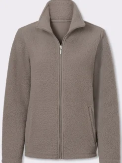 Fleecejacke mit Stehkragen