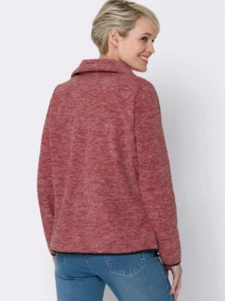 Fleecejacke mit Stehkragen, weiteregulierbar
