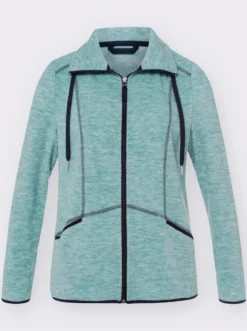Fleecejacke mit Stehkragen, weiteregulierbar