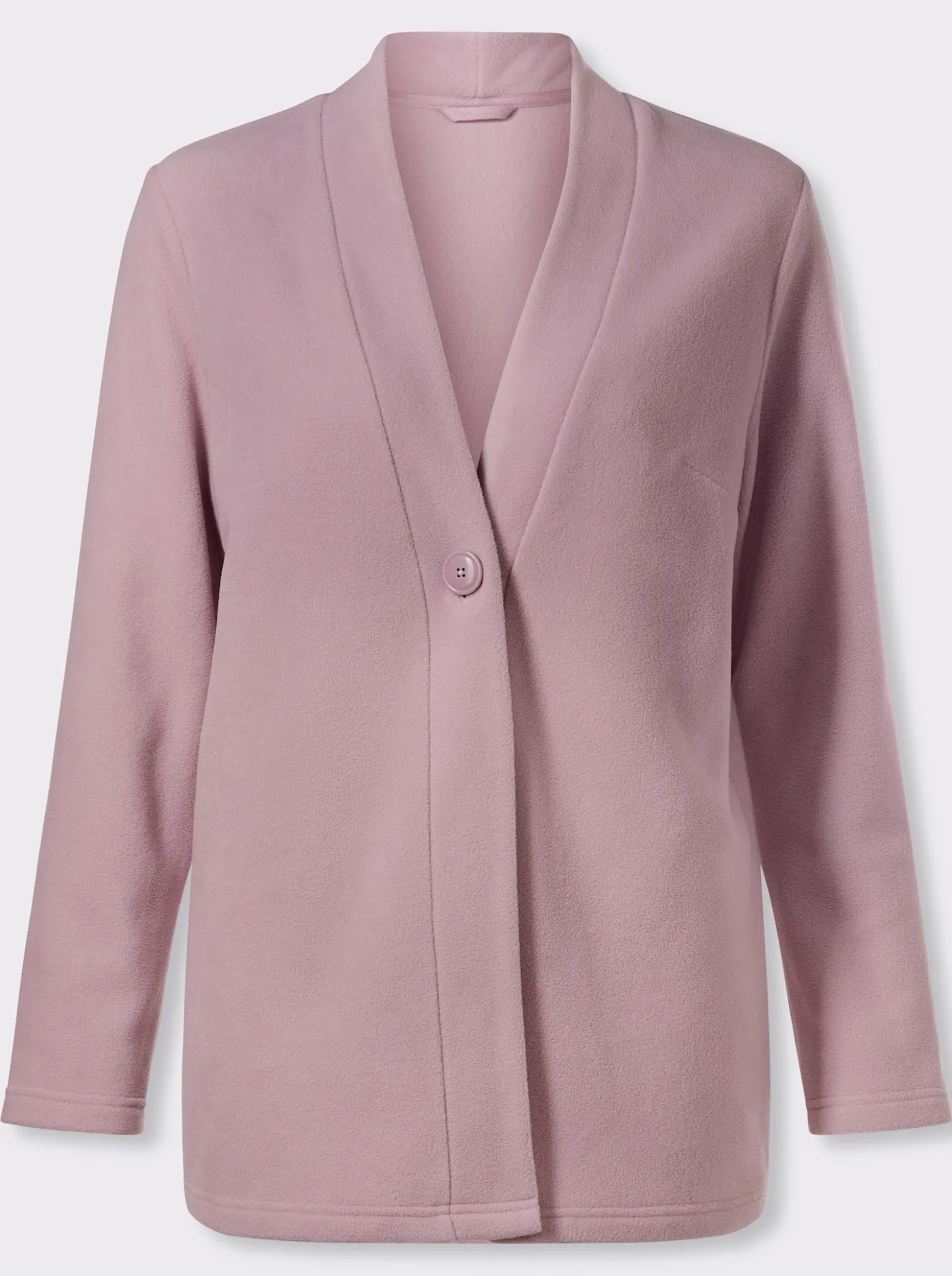 Fleecejacke mit V-Ausschnitt
