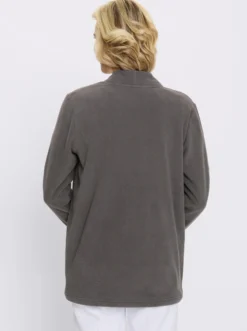 Fleecejacke mit V-Ausschnitt