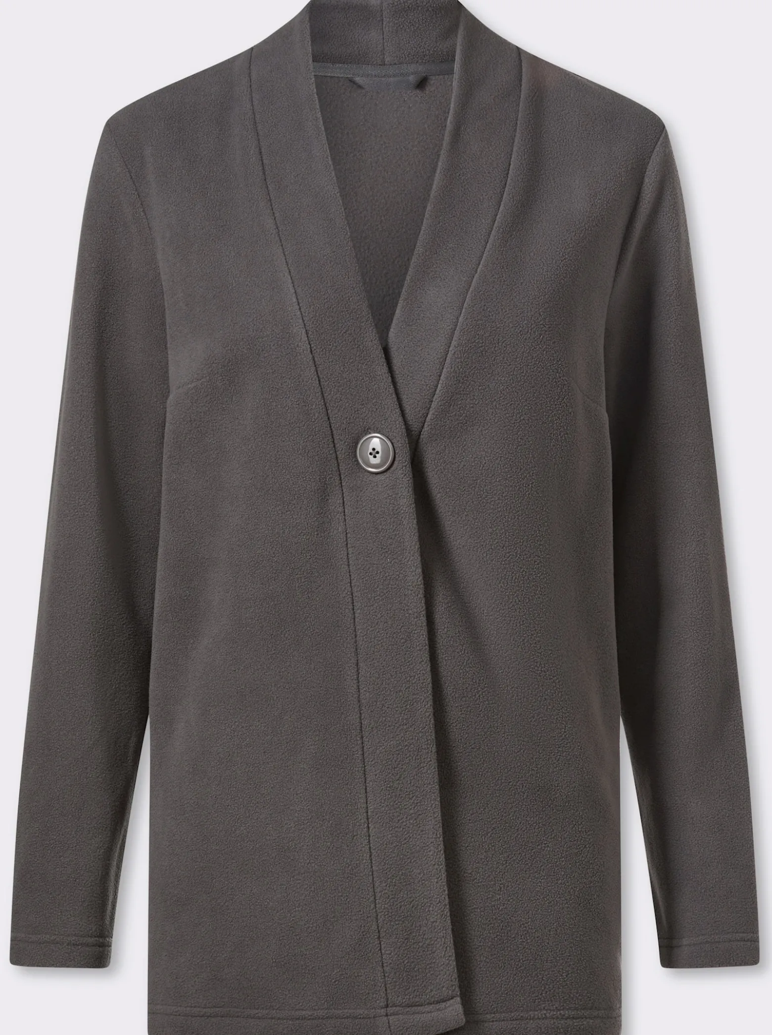 Fleecejacke mit V-Ausschnitt