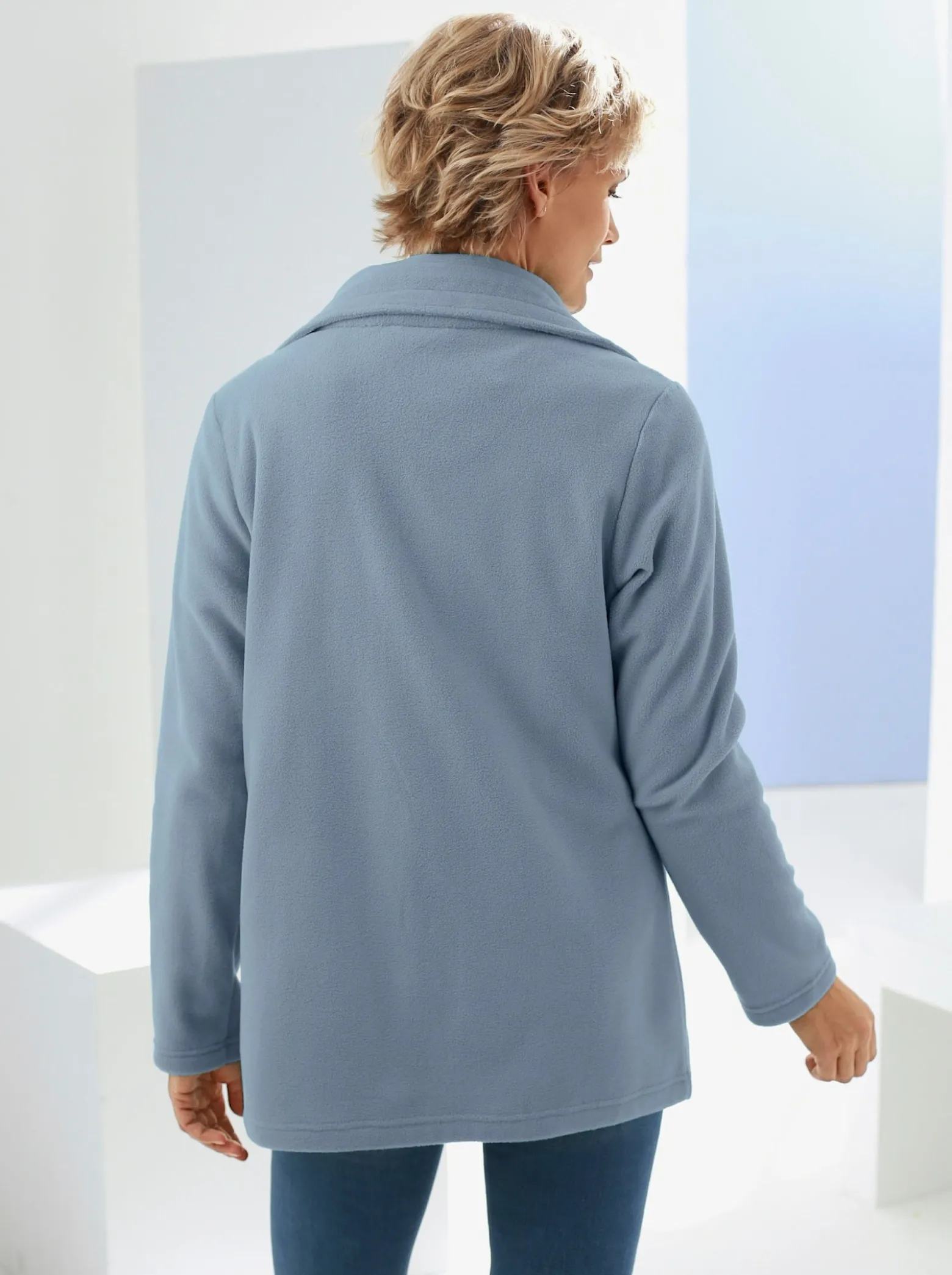 Fleecejacke mit 2-Wege-Reißverschluss