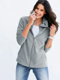 Fleecejacke mit 2-Wege-Reißverschluss