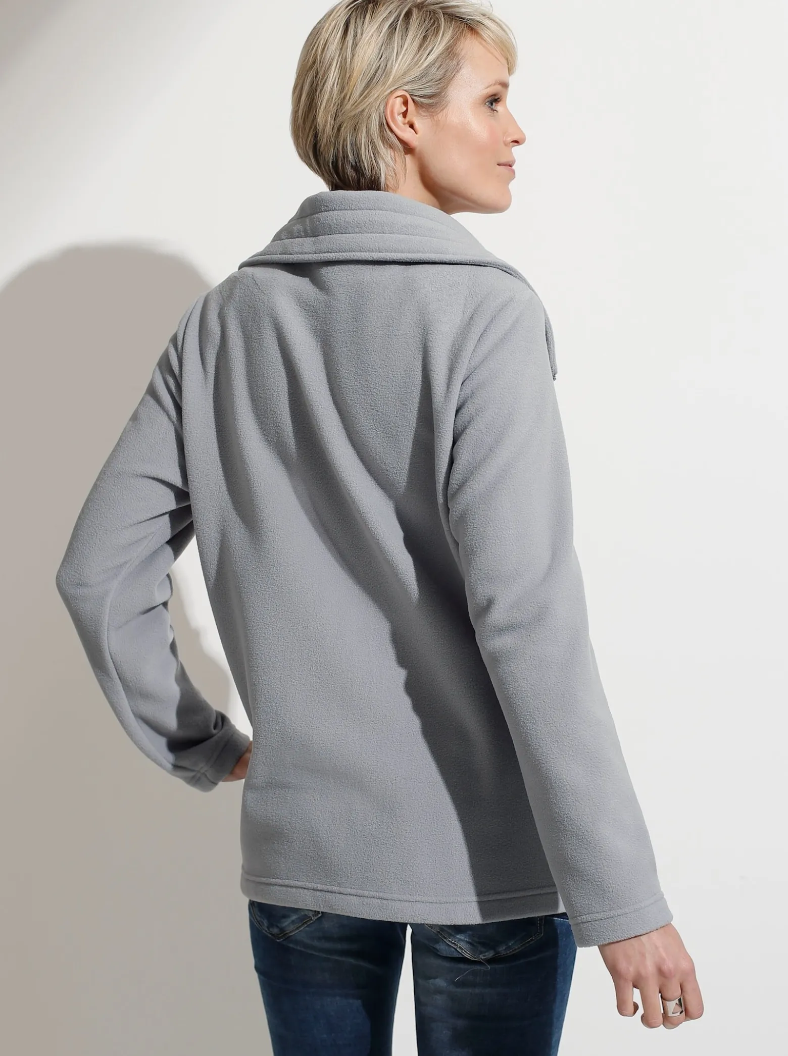 Fleecejacke mit 2-Wege-Reißverschluss
