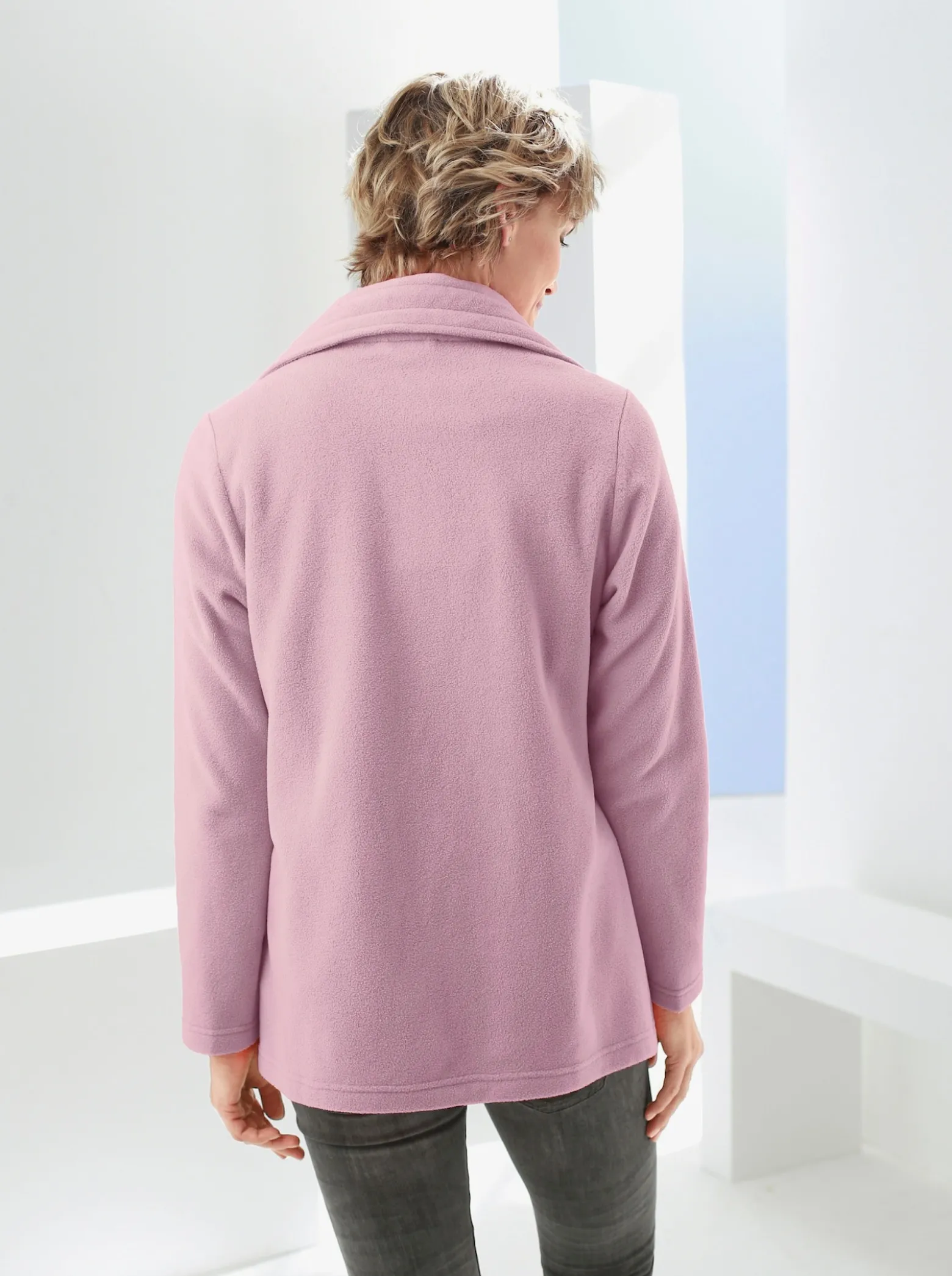 Fleecejacke mit 2-Wege-Reißverschluss