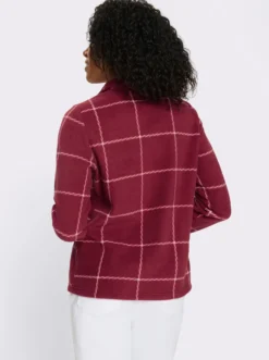Fleeceshirt mit Karo-Muster