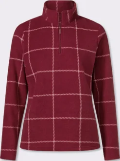 Fleeceshirt mit Karo-Muster