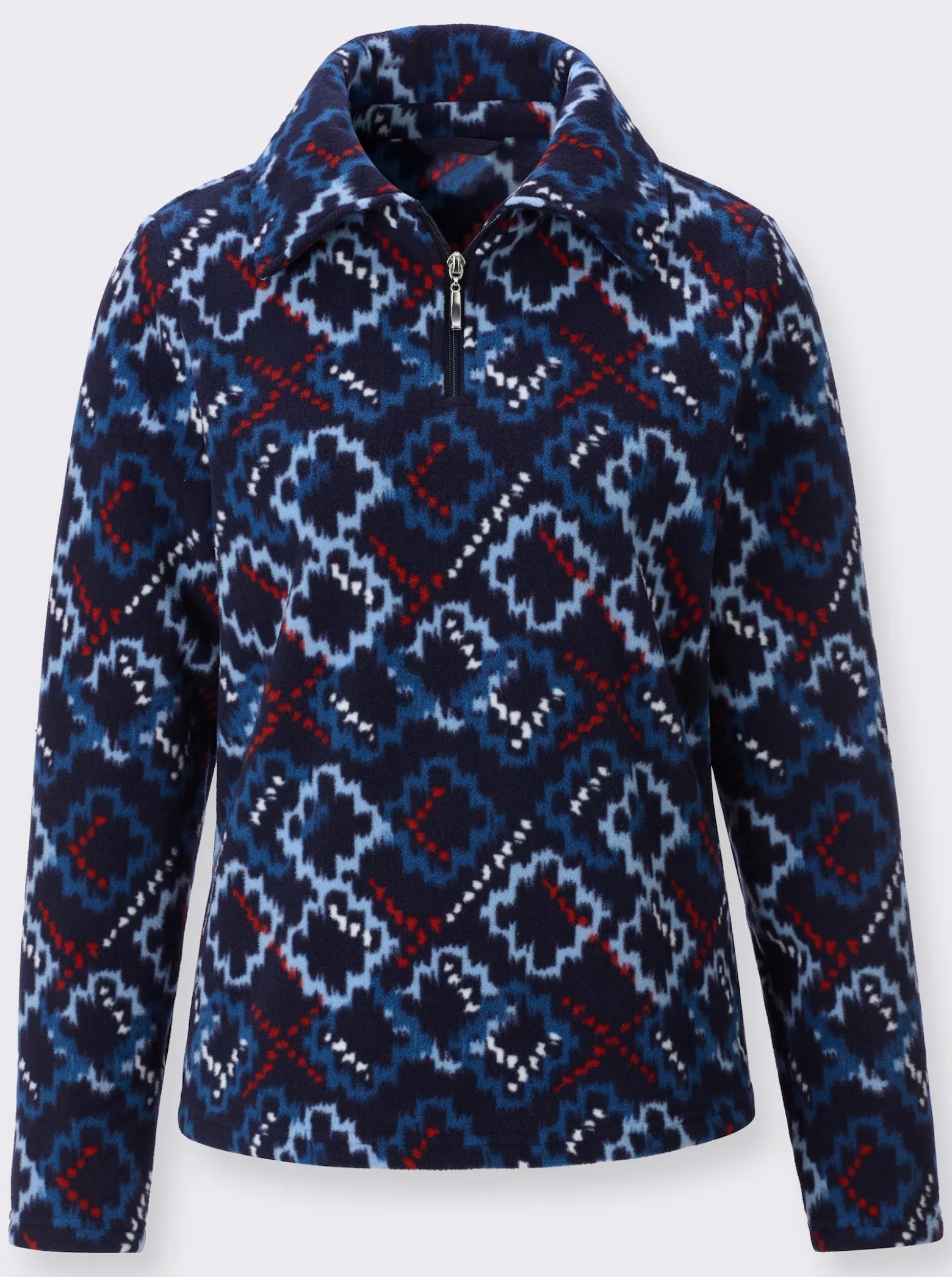 Fleeceshirt mit modischem Muster