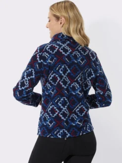 Fleeceshirt mit modischem Muster