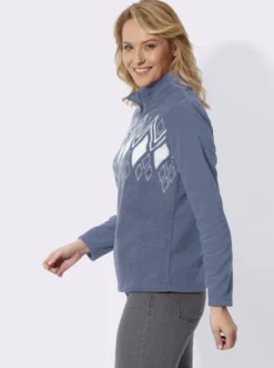 Fleeceshirt mit Norwegermuster