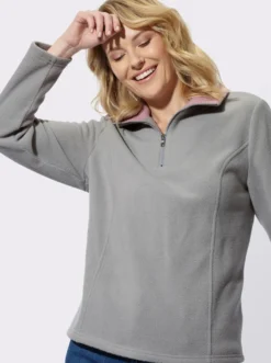 Fleeceshirt mit Reißverschluss