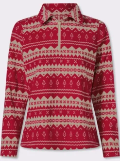 Fleeceshirt mit Streifen-Muster