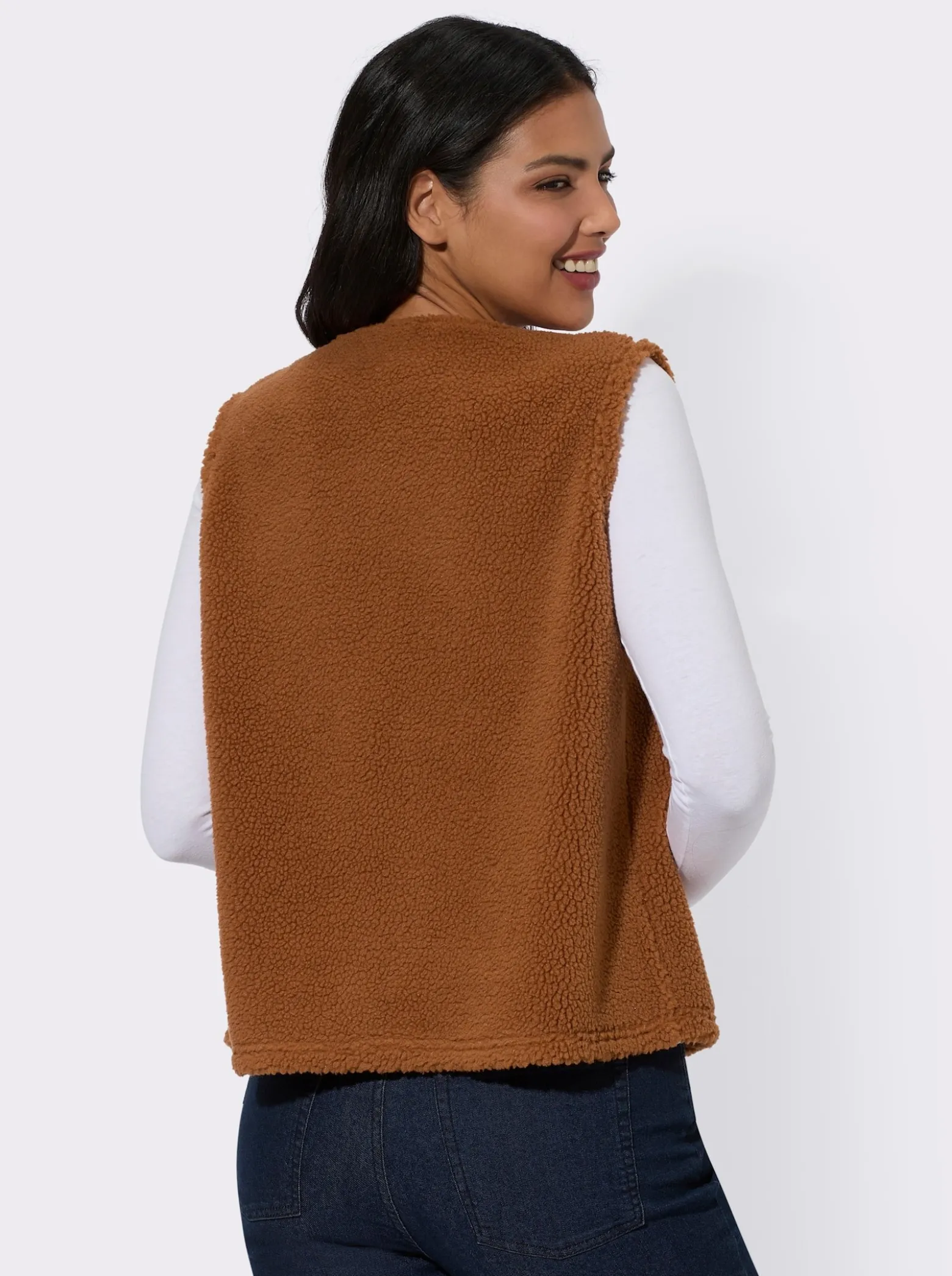 Fleeceweste mit Teddy-Fleece
