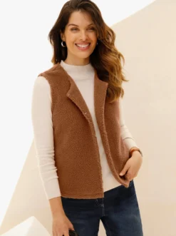 Fleeceweste mit Teddy-Fleece