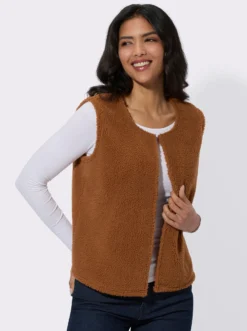 Fleeceweste mit Teddy-Fleece