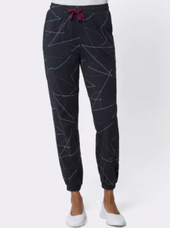 Freizeithose Gummibündchen am Bein