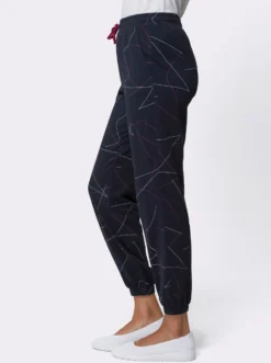 Freizeithose Gummibündchen am Bein