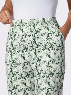 Freizeithose im Blumen-Dessin