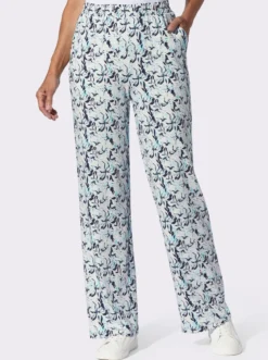Freizeithose im Blumen-Dessin