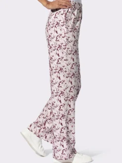 Freizeithose im Blumen-Dessin