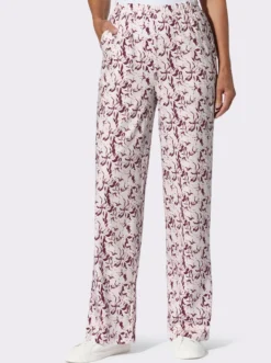Freizeithose im Blumen-Dessin
