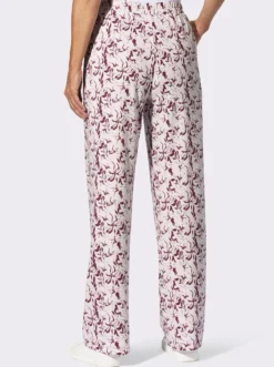 Freizeithose im Blumen-Dessin